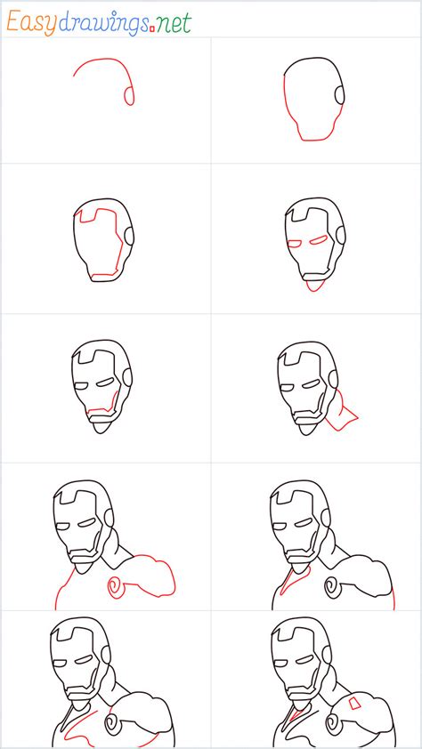 How To Draw A Iron Man Step By Step 10 Easy Phase Video