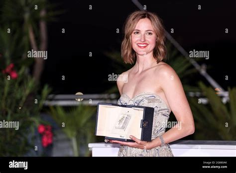 cannes france 17th july 2021 cannes july 17 renate reinsve poses with best actress award