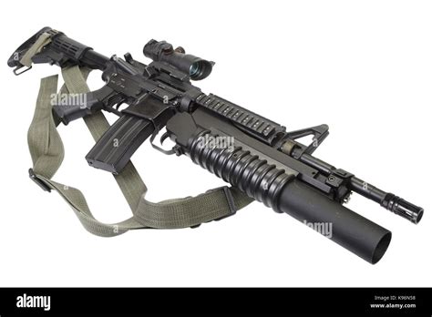 M4 Carbine Equipped With M203 Grenade Launcher Stock Photo Alamy