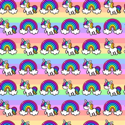 Cute Kawaii Rainbow Unicorn Pattern Premium Roll T Wrap Wrapping