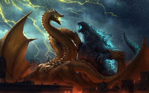 2560x1600 Godzilla Vs King Ghidorah King Of The Monsters 2560x1600