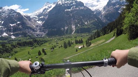 스위스 그린델발트에서 트로티바이크 타기riding A Trotti Bike From Bort To Grindelwald 0