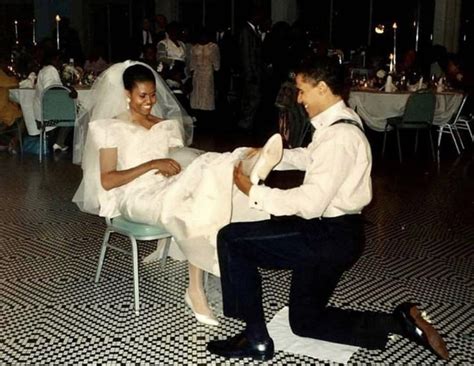 Michelle And Barack Obama On Their Wedding Day October 1992 Pics
