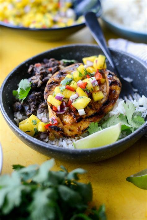Heat up grill pan and grease. Grilled Cuban Mojo Chicken with Mango Salsa | Recipe ...