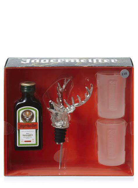Jagermeister Stag Bottle Pourer And Shot Glasses Alcohol Ts