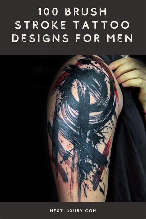 100 Brush Stroke Tattoo Designs For Men Painted Ideas Brush Stroke