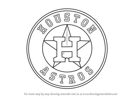 How To Draw Houston Astros Logo Mlb Step By Step