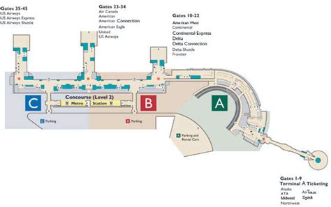 Ronald Reagan Washington National Airport Terminal Map