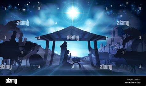 Nativity Scene Christmas Stock Vector Image And Art Alamy