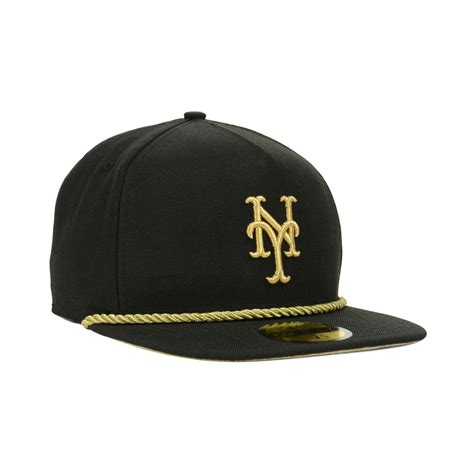 New Era New York Mets Hall A Frame 59fifty Cap In Black For Men Black