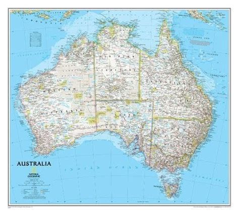 Australia Classic National Geographic Reference Map Vivid Maps