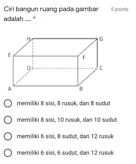 Contoh Soal Ciri Ciri Bangun Ruang Dan Jawabannya Jawaban Buku My Xxx