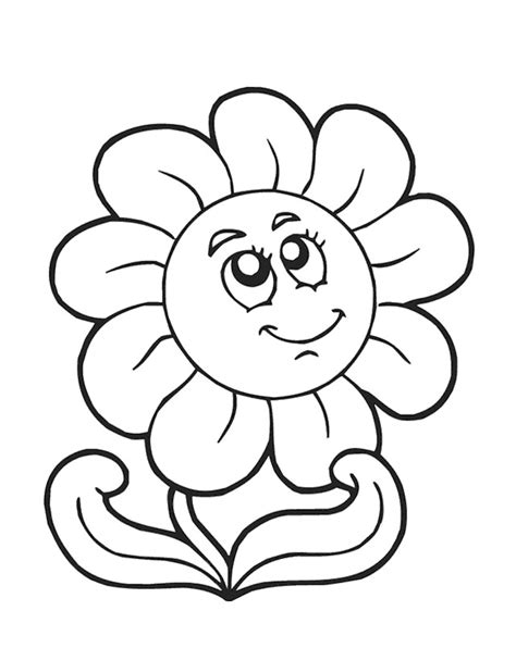 Printable spring scene coloring page. Spring flower coloring pages to download and print for free