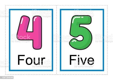 Printable Flash Card Collection For Numbers And Their Names For