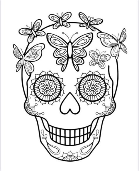 Sugar Skull Coloring Pages Printable Free And Easy Desig