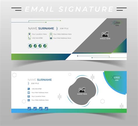 Premium Vector Modern Corporate Email Signature Template