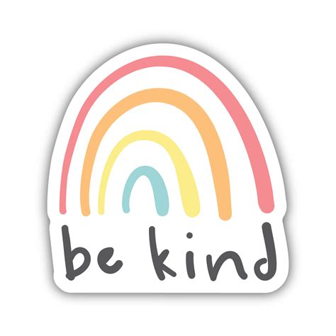 Be Kind Rainbow Sticker Stickers Northwest