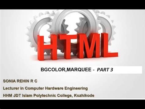 También es recomendable establecer los colores de fondo y los estilos de texto o Html Part 3-BGCOLOR,MARQUEE - YouTube