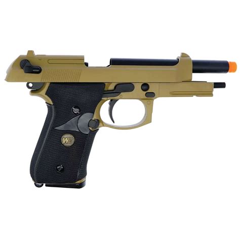 Pistola Airsoft Beretta M92 Tan Desert Gbb Full Metal Prime Guns