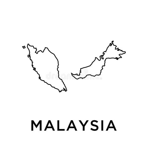 Malaysia Map Icon Vector Trendy Stock Vector Illustration Of Flat