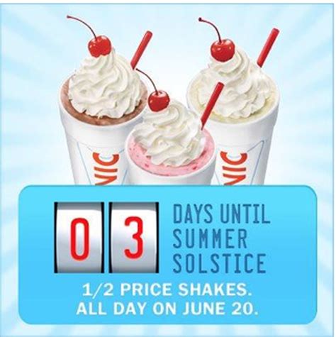 Sonic Drive In June 20 Half Price Shakes All Day Long