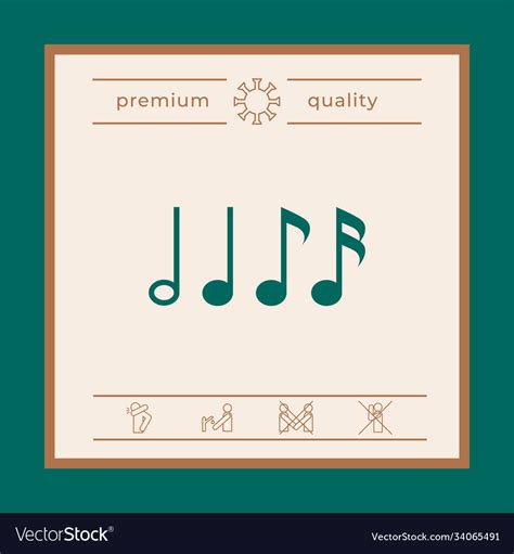 Symbol Music Notes Sixteenth Note Eighth Note Vector Image