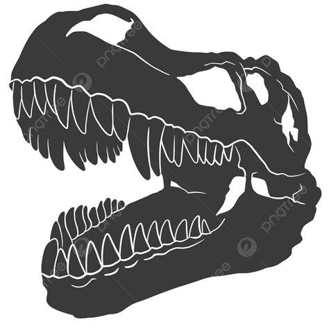 T Rex Skull Silhouette Vector Tyrannosaurs T Rex Head Tyrannosaurus