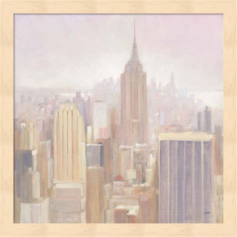 Manhattan In The Mist By Julia Purinton Framed Wall Art 1325w X 13