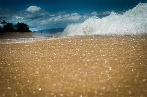 Sand And Water View On Hawaiian Beach Oahu Scenic Photos