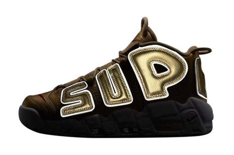 Buy Supreme X Nike Air More Uptempo Metallic Gold Kixify Marketplace