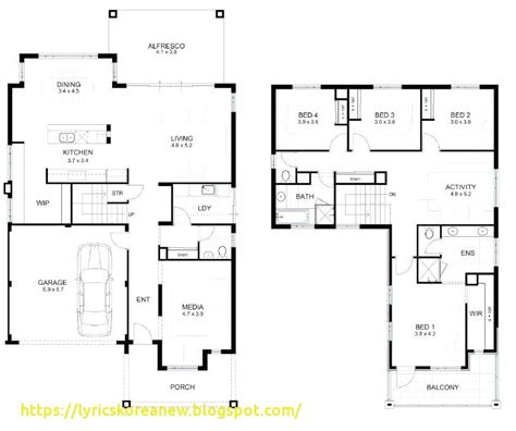 2 Storey Residential Floor Plan Floorplansclick