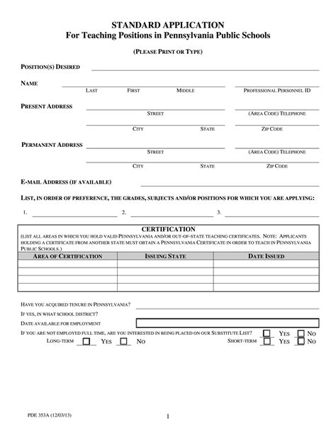 Application Form For Teacher Job In School Fill Online Printable
