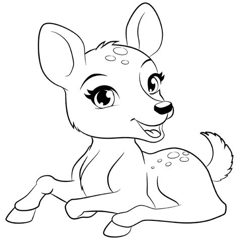 Peter pan and tinkerbell coloring pages getcoloringpages com. Fawn Coloring Pages at GetColorings.com | Free printable ...