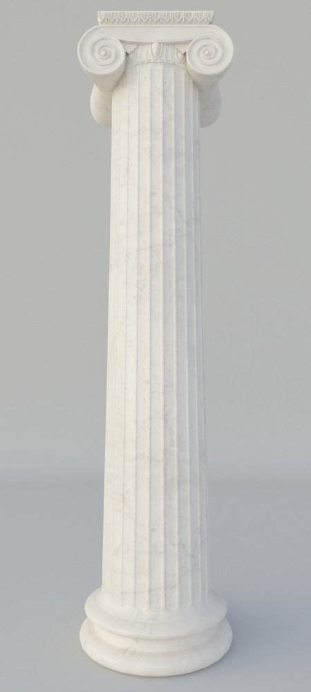 Ionic Column And Capital 3d Model Cgtrader
