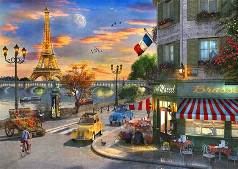 Paris Street Cafe Painting By Mgl Meiklejohn Graphics Licensing Fine