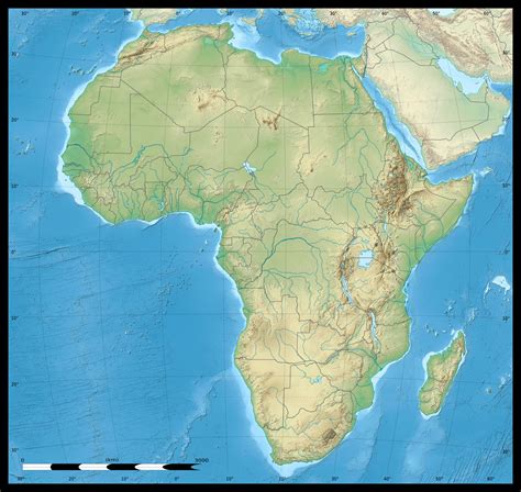 Africa Continent Detailed Physical And Political Map Detailed Physical