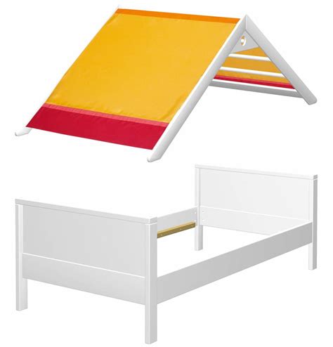 Wir begrüßen sie als interessierten leser zum großen vergleich. Haba Bett Matti mit Giebel Buche weiß - Rot - ROMY Kindermöbel