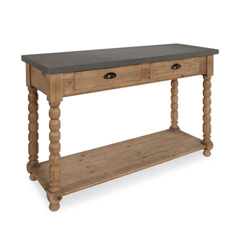 Kate And Laurel Rutledge Farmhouse Chic Two Drawer Console Table