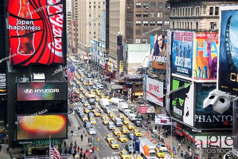 7th Avenue And Broadway At Times Square New York City Usa Stock