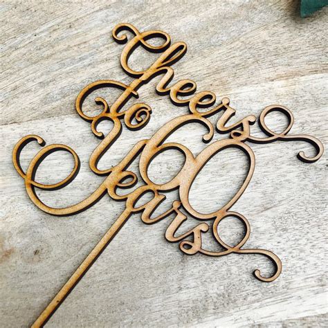 Cheers To Years Cake Topper Th Birthday Cake Topper Sixty Cake Decoration Cake Decorating
