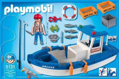 Playmobil Harbor Fisherman With Boat Set 5131 Toywiz