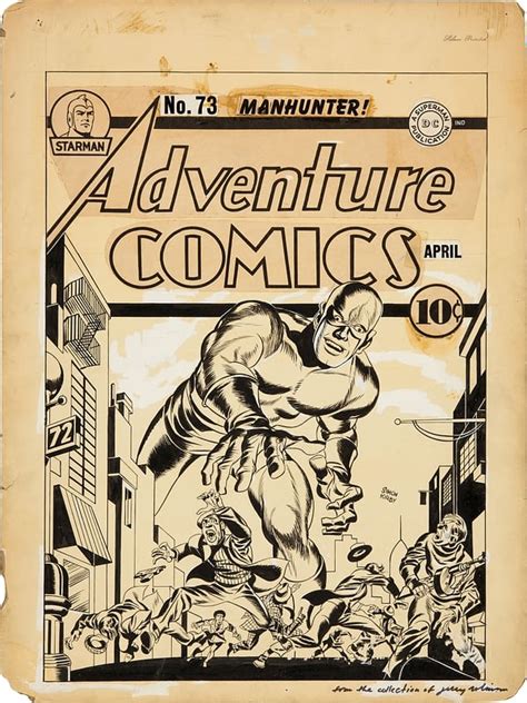 Original Art From Simon And Kirbys First Dc Comics Cover Goes On The