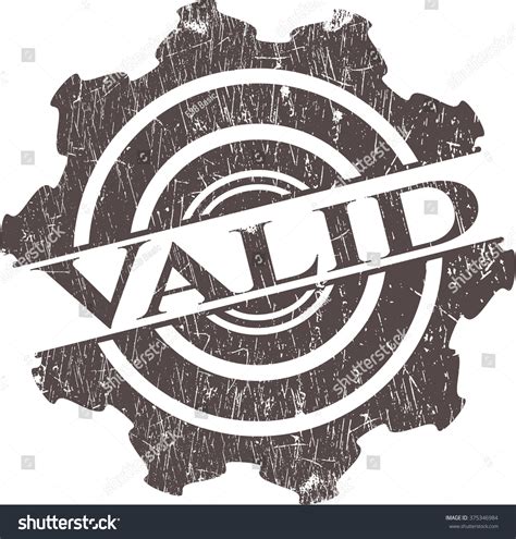 Valid Rubber Seal Grunge Texture Stock Vector Royalty Free 375346984
