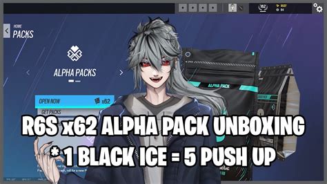 🔴 Gacha Di R6s X62 Alpha Pack Unboxing 1 Black Ice 10 Push Up