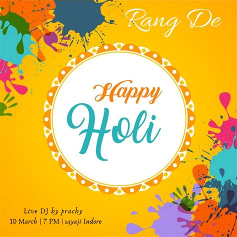 Copy Of Holi Template Postermywall