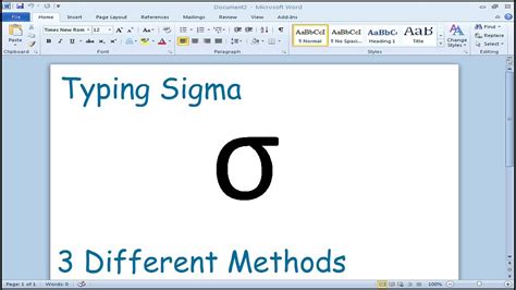 Sigma upper and lowercase symbol codes. How to type Sigma Symbol in Microsoft Word - YouTube