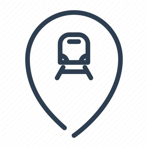 Location Map Pin Pointer Railway Station Train Icon
