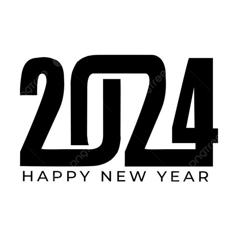 Happy New Year Typography Design 2024 Vector 2024 Happy New Year New