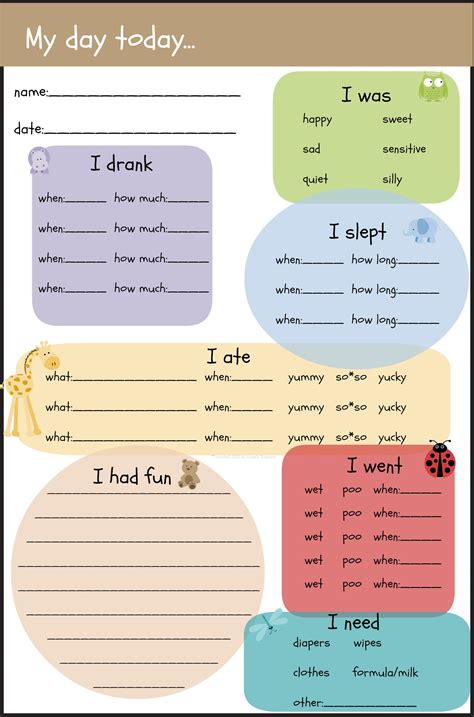 Pin By Julie Anne Designs On Daycare Daily Report Samples Daycare