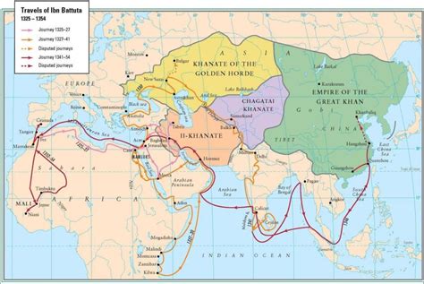 Ibn Battuta And His Adventure Ibn Battuta Historical Maps Map